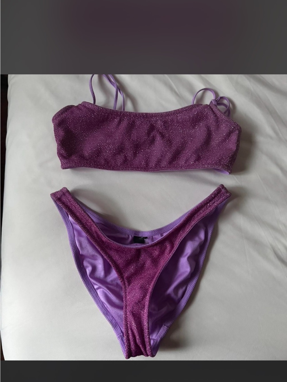 triangl swimwear Sparkle purple Two-Piece Bikini full coverage